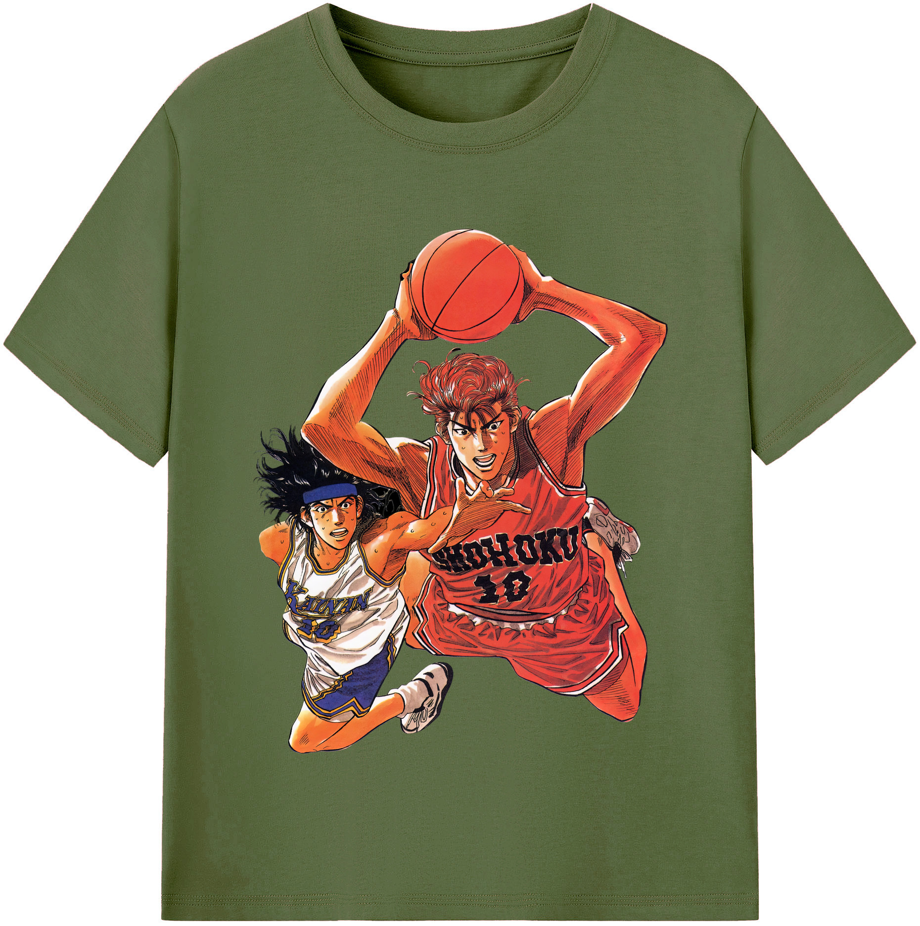 SLAM DUNK／スラムダンク 綿100％半袖Tシャツ（フロントプリント）